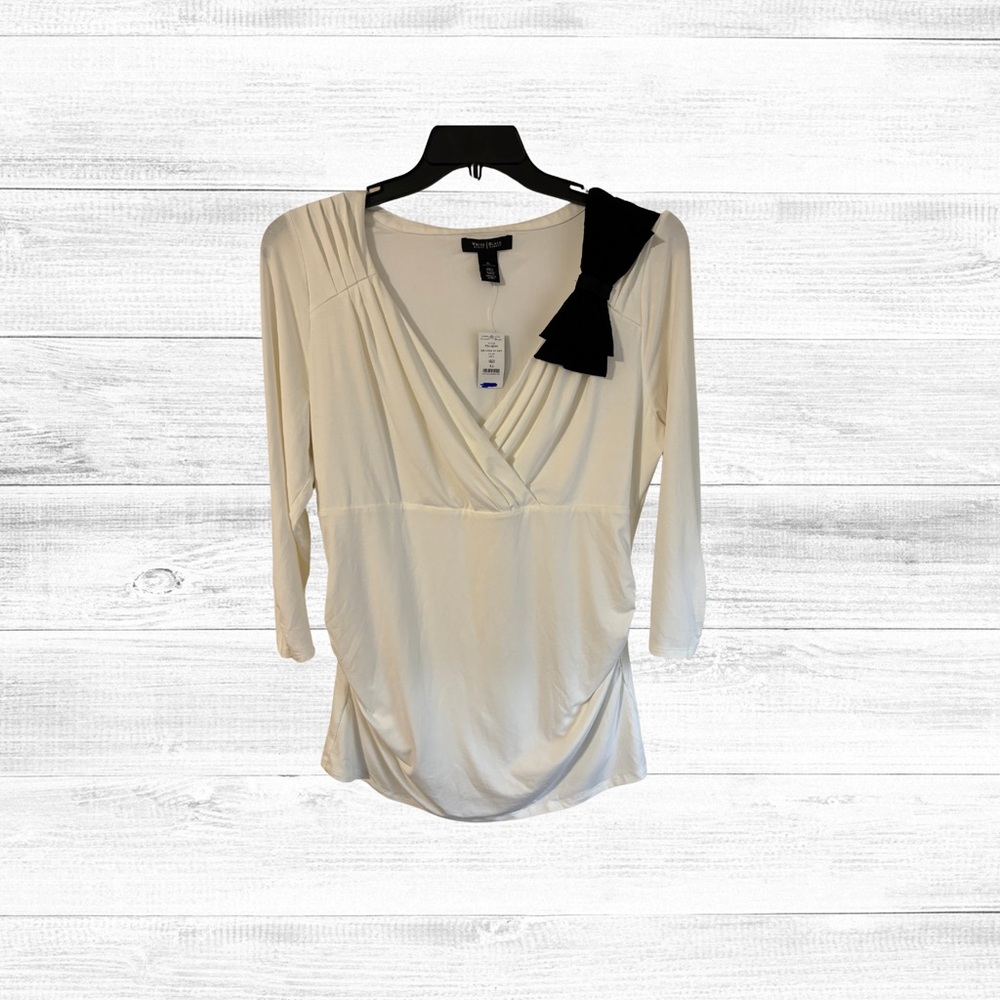 New White House Black Market 3/4 sleeve v neck top